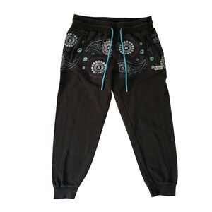 Cookies Worldwide Paisely Jogger Pants Mens Large Embroidered Sweatpants Pants